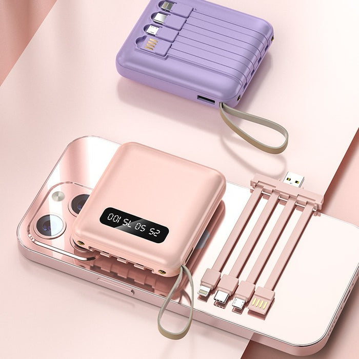 Compact And Portable With Built-in Cable Power Bank