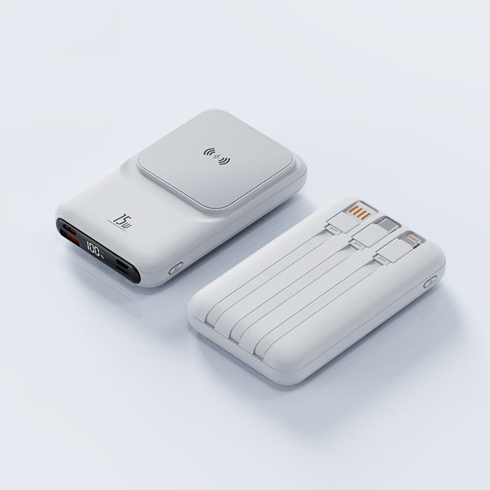Magnetic Wireless Charger Power Bank With Cable Super Fast Charge Mobile Power 10000 MA
