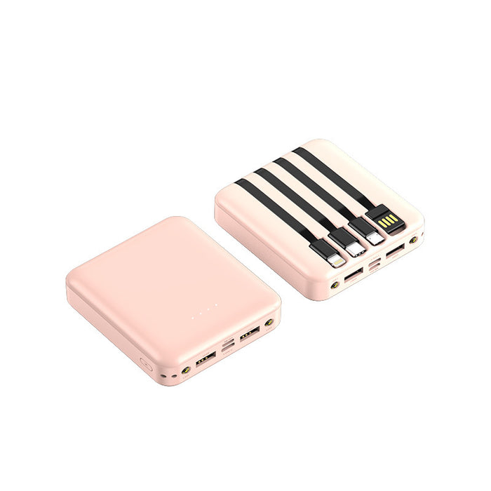 Compact And Portable With Built-in Cable Power Bank